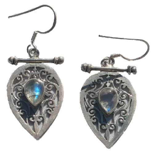 Sterling silver Jali Earring with Moon stone RPE2010M